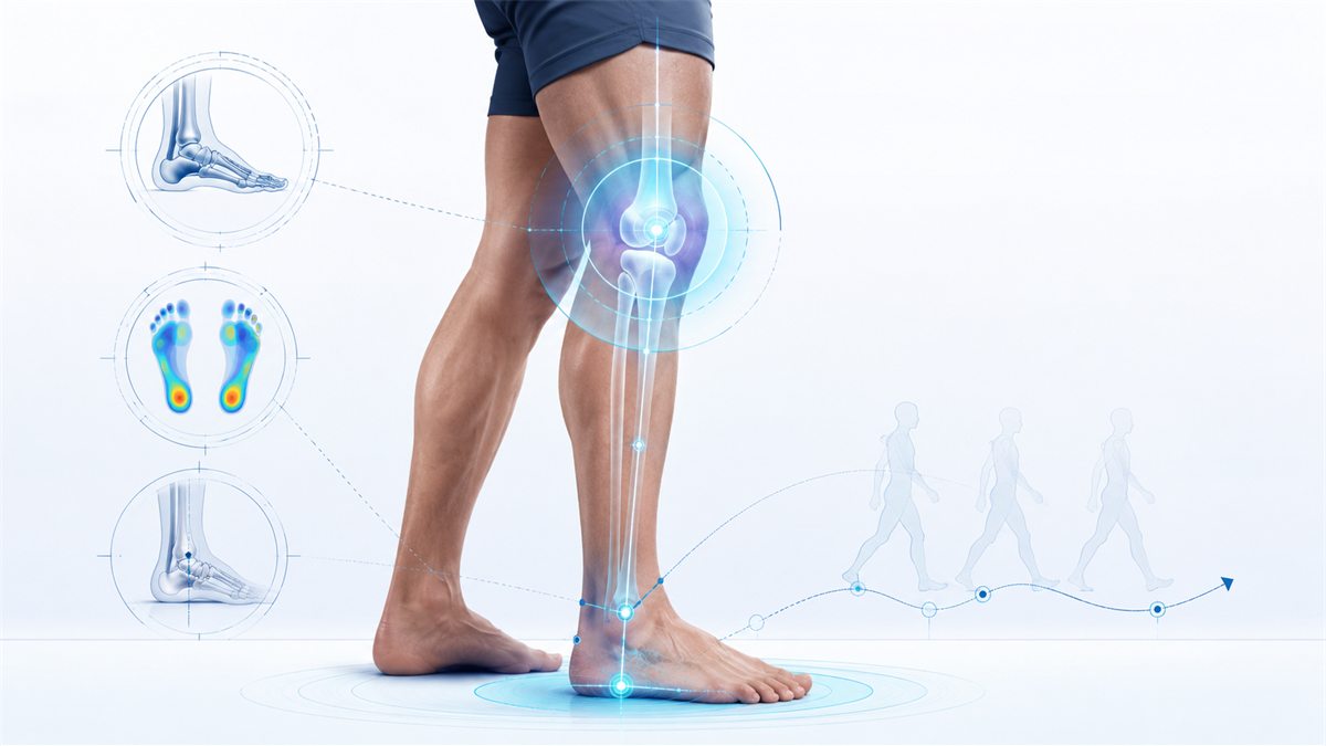 Relación entre rodilla, alineación de la pierna, apoyo y marcha